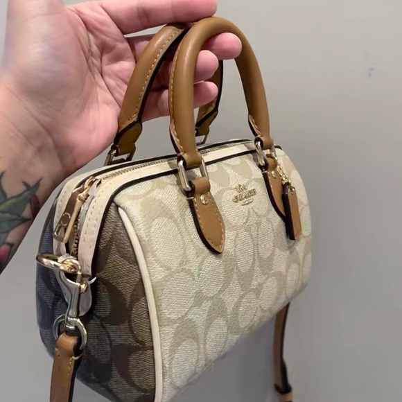 Coach Mini Rowan Crossbody In Signature Canvas - Picture 1 of 5